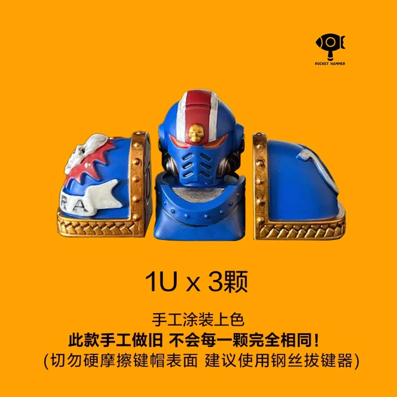 WH40K Keycaps Captain Titus Artisan Character Keycap Resin Material Customization Gaming Accessories Pointing Key Cap for Gift