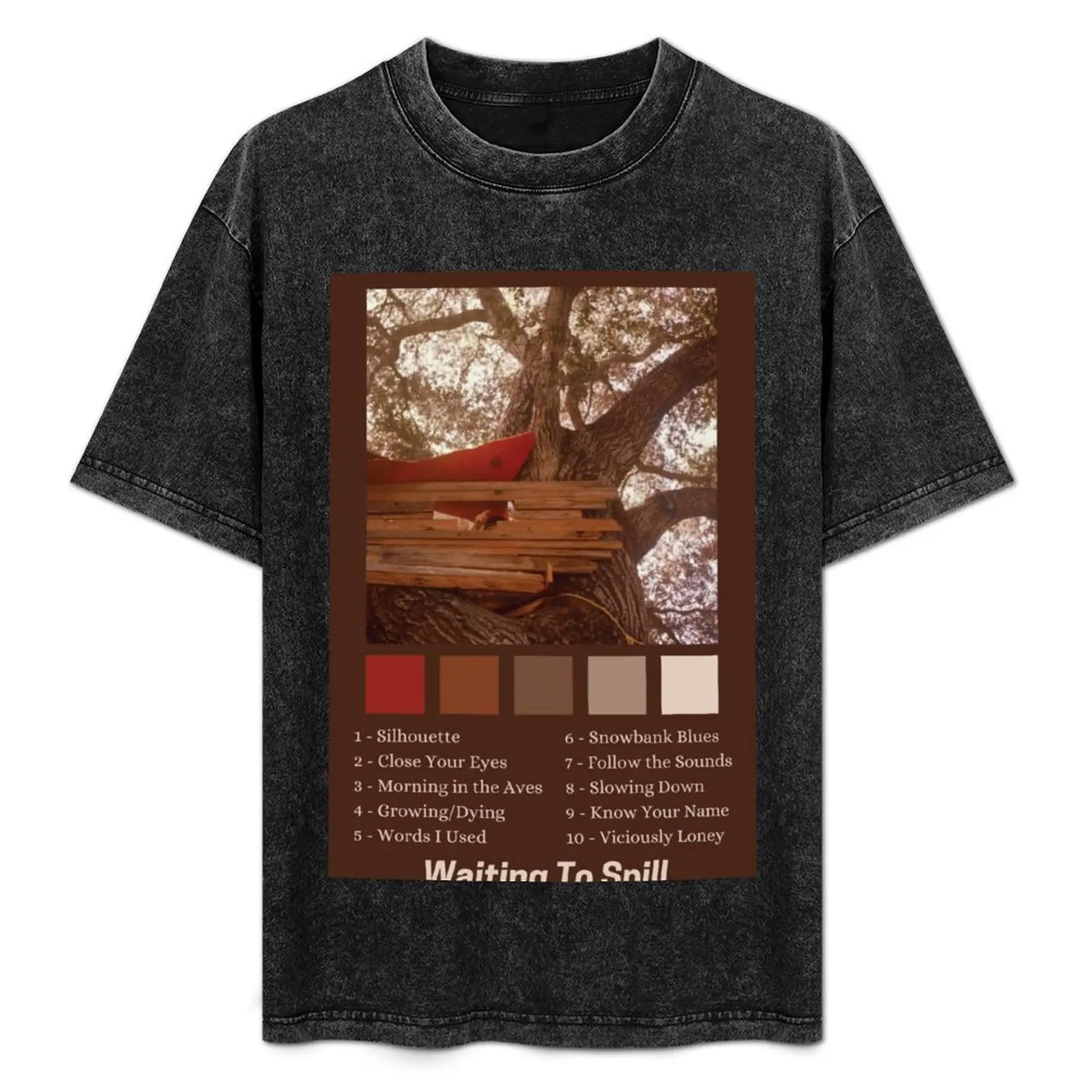 

Waiting To Spill Album Print T-Shirt Plus Size Workout Short Sleeve Top