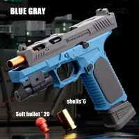 G17 Pistol Shell Throwing Continuous Firing Blowback Soft Bullet Gun Empty Hanging Kids Toy Birthday Christmas Gift