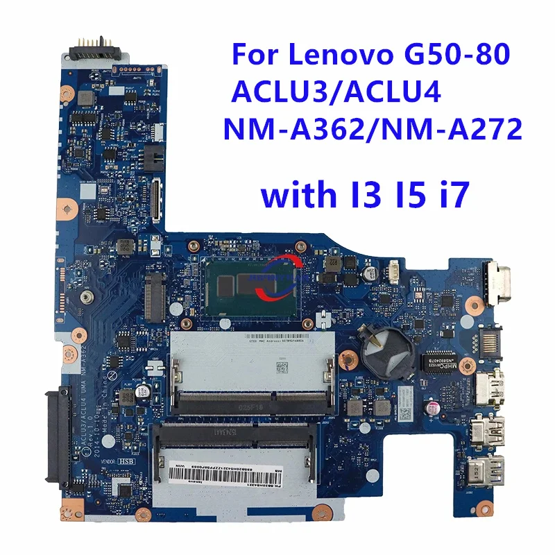 

For Lenovo G50-80 G50-70 5B20H54321 W I3-4030U 3205 CPU ACLU3/ACLU4 NM-A362 NM-A272 Laptop Motherboard Mainboard 100% Tested