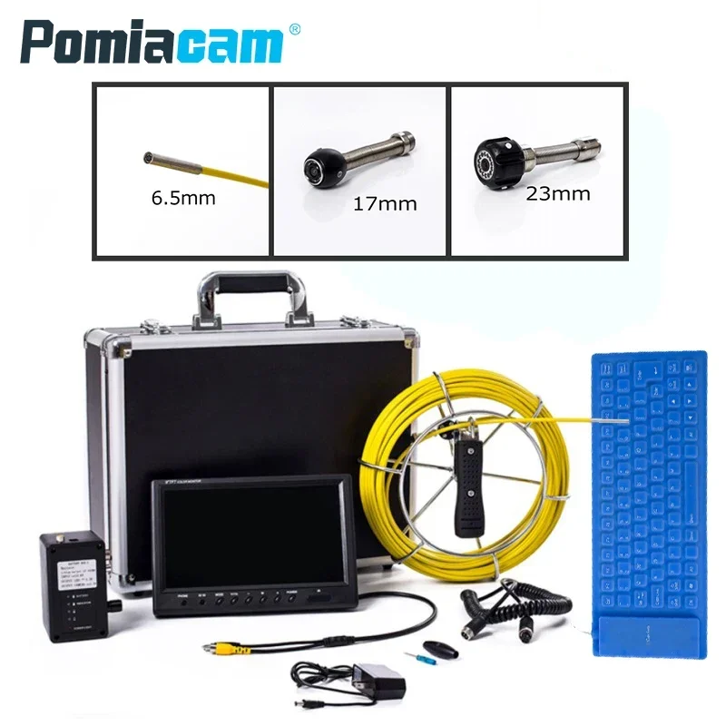 

WP91 50M Pipe Pipeline Inspection Camera, Drain sewer Industrial Endoscope Snake Video System with 9 Inch LCD Monitor