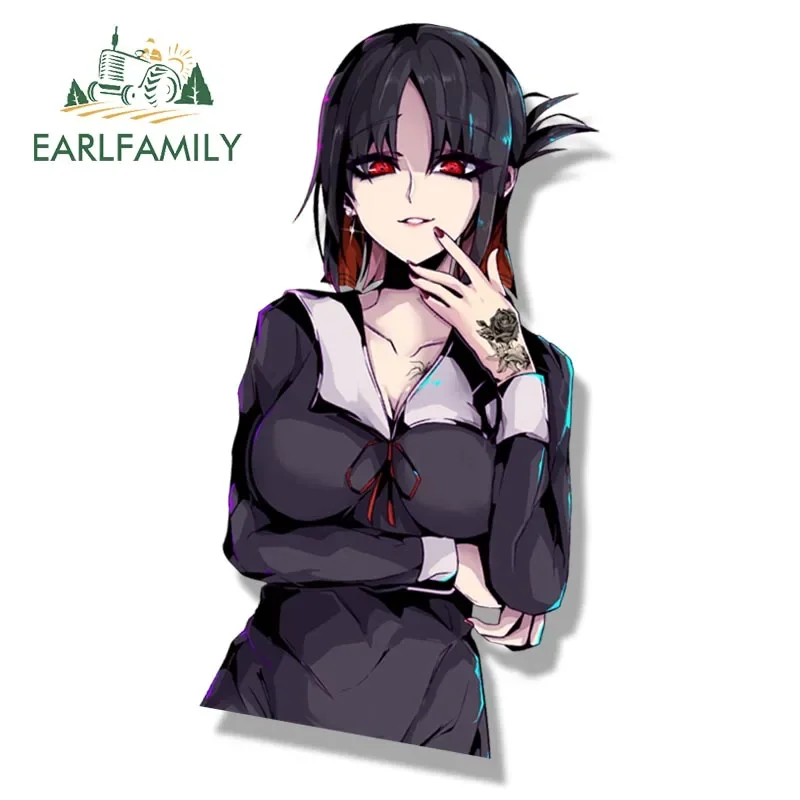EARLFAMILY Gothic Punk Peeker Girl Car Sticker Fanart Decal Anime Waifu Decal JDM Peek Girl Graffiti Stickers Car Accessories view 2