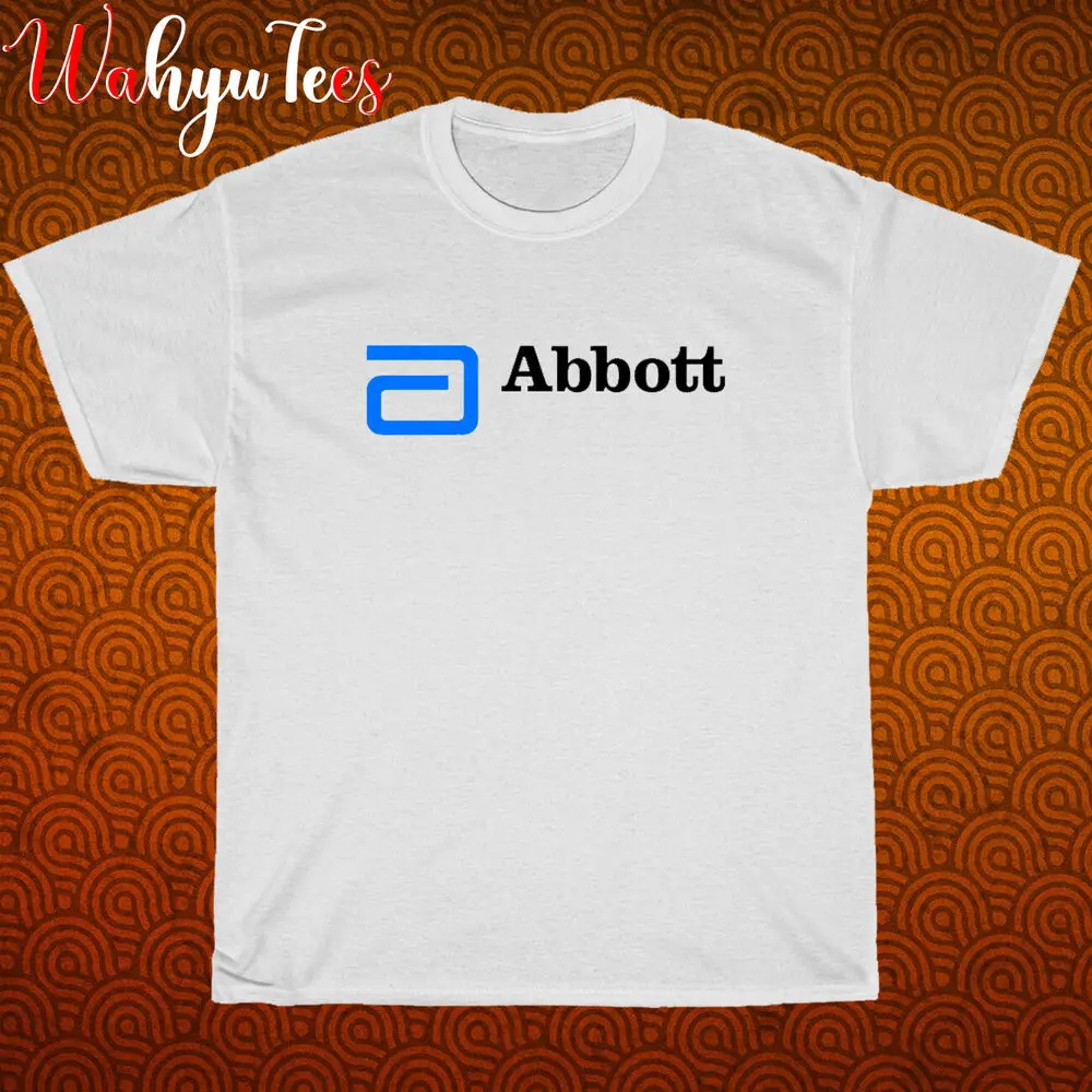 เสื้อยืดไซส์ S-5XL สีดำ/น้ำเงิน/เทา/ขาว Abbott ใหม่โลโก้เภสัชกรรม