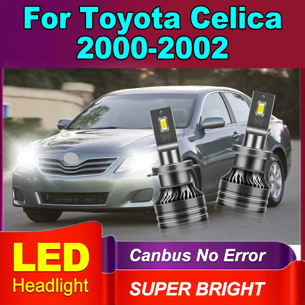 

2 шт., 6000 К, белая светодиодная фара Canbus без ошибок, автомобильная фара 120 Вт, 20000 лм, светодиодная фара 12 В 24 В для Toyota Celica 2000 2001 2002