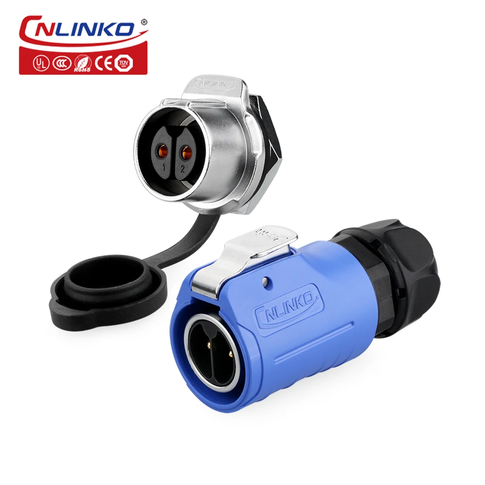 CNLINKO M20 2~14 Pin Industrial Connector Outdoor Quick Locking Waterproof IP68 Circular Power Cable Power Connector Soldering