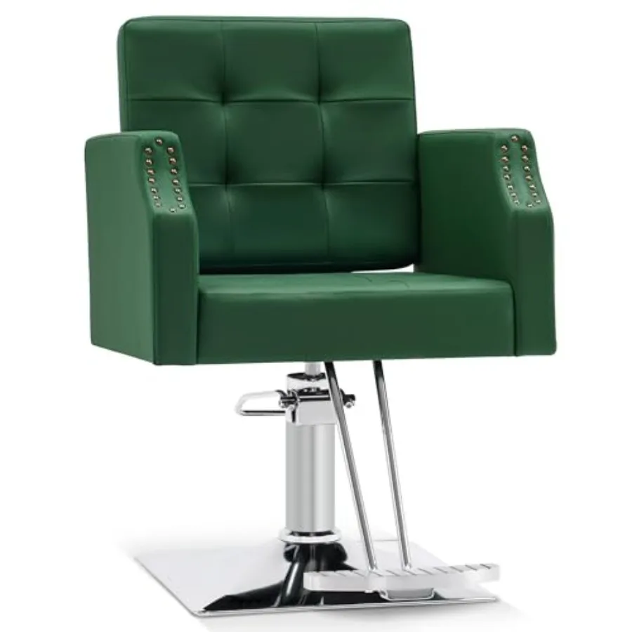 

Classic Salon Chair for Hair Stylist, Hydraulic Barber Styling Chair, Beauty Salon Spa Equipment 8818 Green