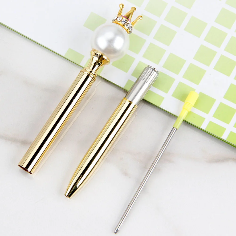 

2Pcs Metal Crown Rotating Ballpoint Pens Smooth Writing Office Stationery Business Gift Signature Pen Metal Crown Rotating Pen