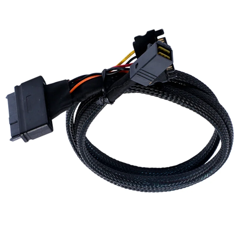 Mini SAS SFF8643 U.2 To 8639+15PIN Power Cable NVMe Hard Disk Data Connection Cable SFF8643 To SFF8639 Hard Disk Cable