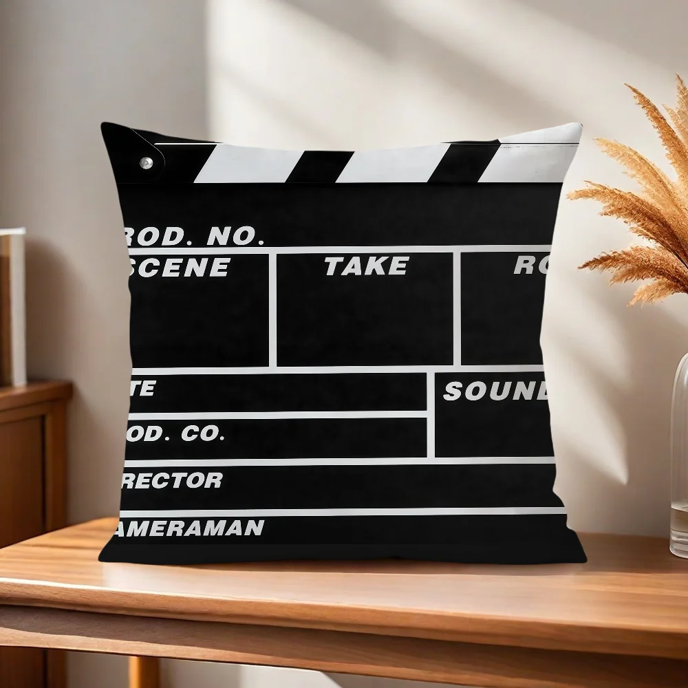Film A Filmklappbrett-Kissenbezug Kissenhülle für Zuhause, Sofa, Wohnzimmer, Büro, Café, Auto – Detail 3