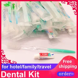 Free Shipping Green Toothbrush Toothpaste Dental Kit Hotel Supplies Personal Care Cleaning  Beauty Salon Private Appliance  Dent