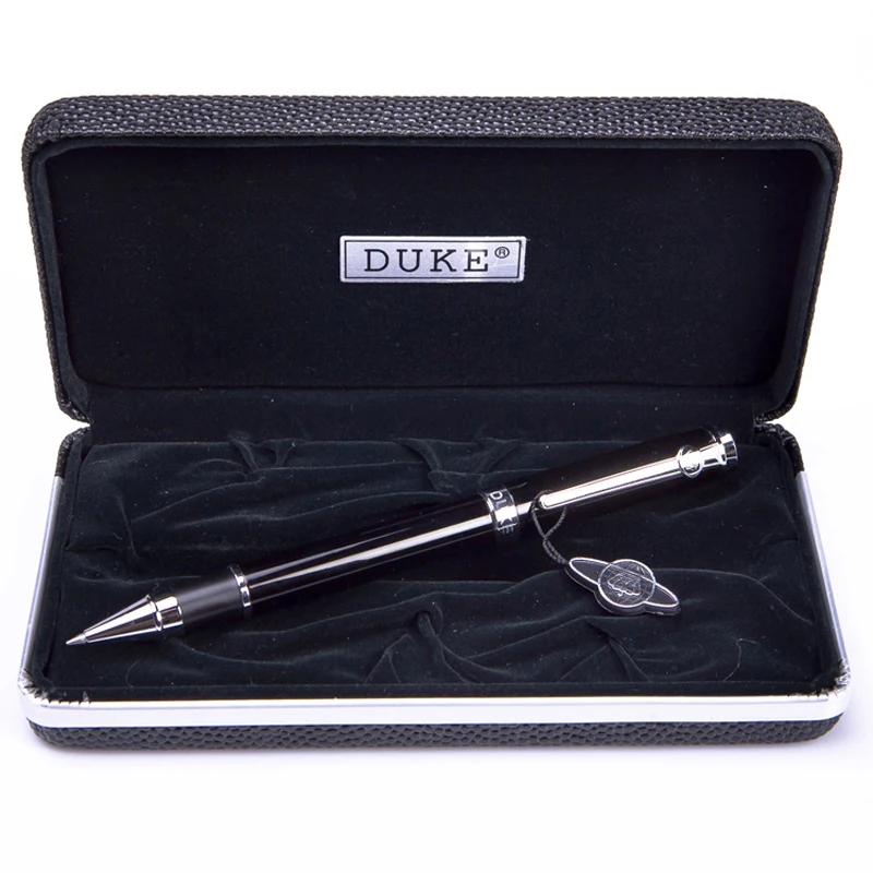 

Duke Metal Black & Silver Carbon Fiber Roller Ball Pen Nostalgic Writing Gift Pen GR003