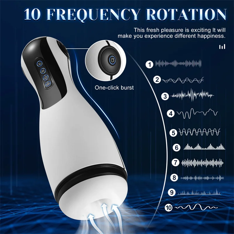 

Male Masturbator Cup Automatic 10 Speed Vibrating Real Air Sucking Tightening Machine Pussy Erotic Blowjob Sex Toy For Men Adult