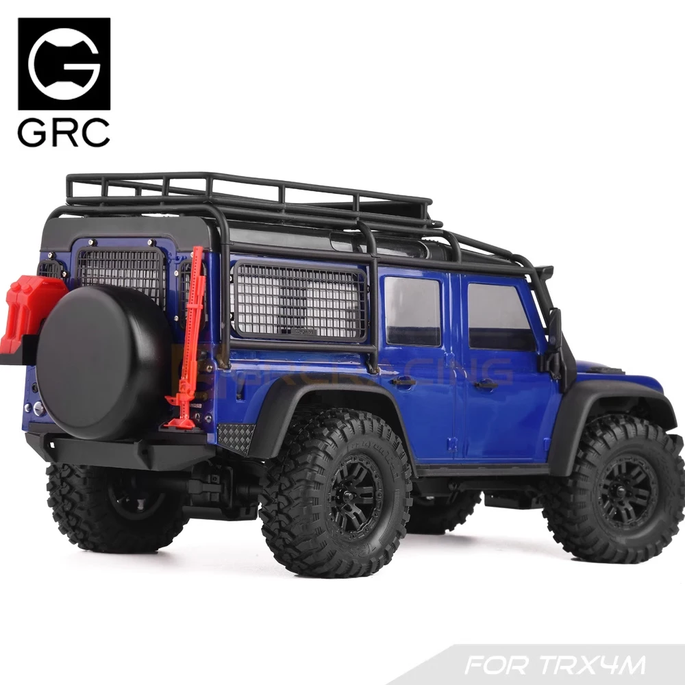 Metalowa trójwymiarowa siatka boczna/siatka tylnego okna GRC odpowiednia do zdalnie sterowanego pojazdu RC 1:18 TRX4M Defender/BRONCO