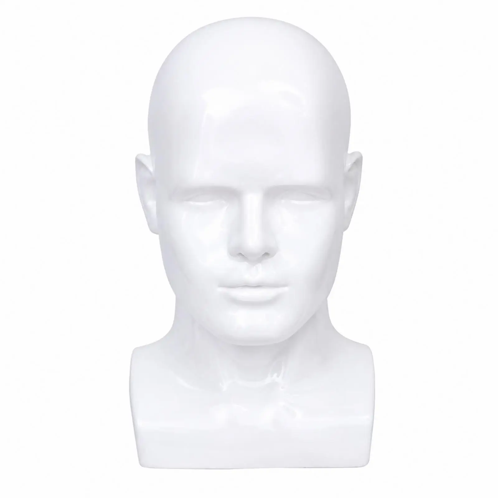 Adult Mannequin Head Display All-Purpose Hard PVC Mannequin Bust Unisex Bust-Style Head Display Stand for Retailers, Window