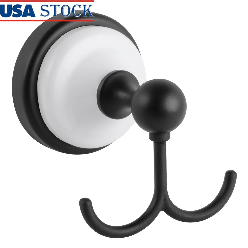 

Матовый черный, белый цвет, крючок для полотенец для ванной комнаты, настенный стальной цинк, прочный, простой в установке, современный дизайн, классический стиль