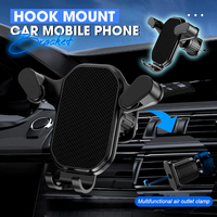 ABS Universal Car Holder Mount Stand Bracket Air Vent Mobile Phone Clip Cradle Hook Interior Accessories