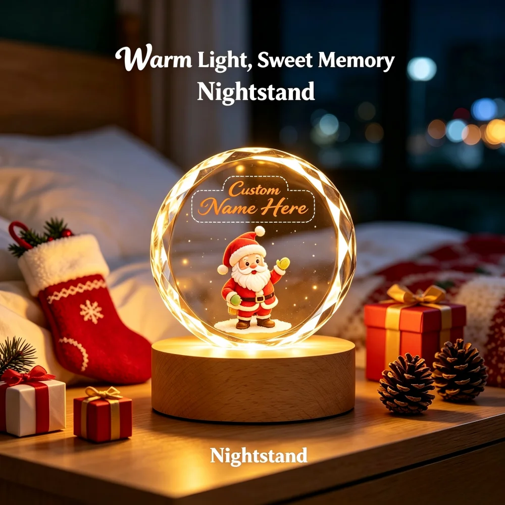 Personalized Personalized Christmas Crystal Ball Night Light Custom Photo Name UV Printed Warm LED Lamp Holiday Tabletop Decor Christmas Gift - Aliexpress Deal