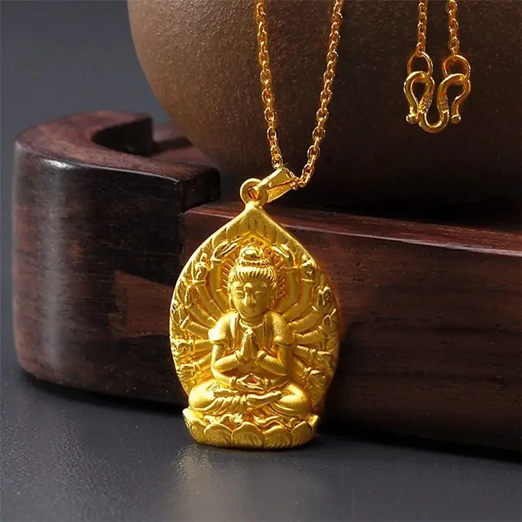 Eight Patron Saint los doce signos del zodiaco atraen riqueza y mantienen la paz este año de la vida, collar para mujer, colgante chapado en oro para hombres