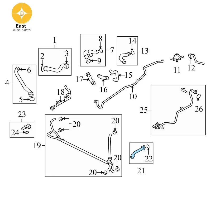 94810642104 94810642110 94810642112 tubo del liquido di raffreddamento per modelli Porsche 10-16 Panamera 3.6 4.8