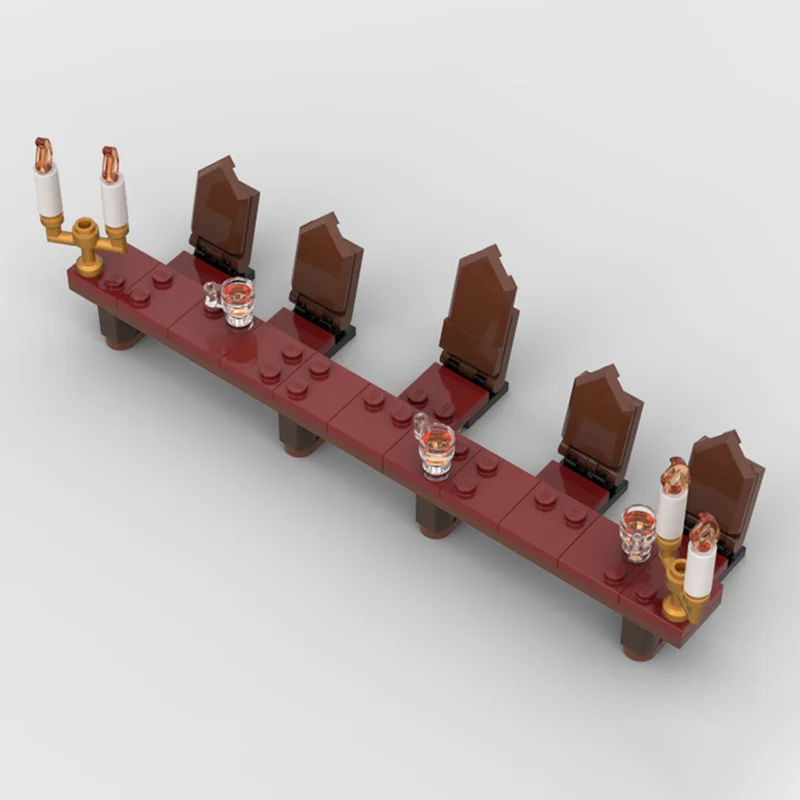 649-teiliges MOC HP Große Halle Lehrertisch Harry Modell Bausatz Weihnachtsgeschenke Bausteine Konstruktionsspielzeug DIY Kreative Idee