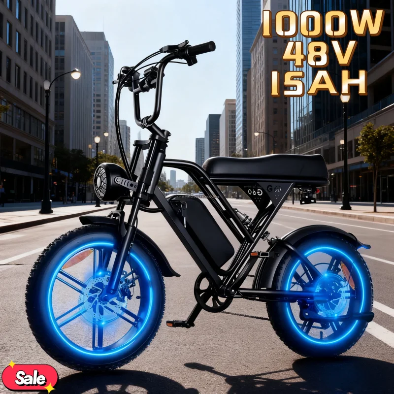 

2025 Electric bike 1000W motor 48V 15AH durable battery off-road leisure sports labor-saving adult retro electric bicycle