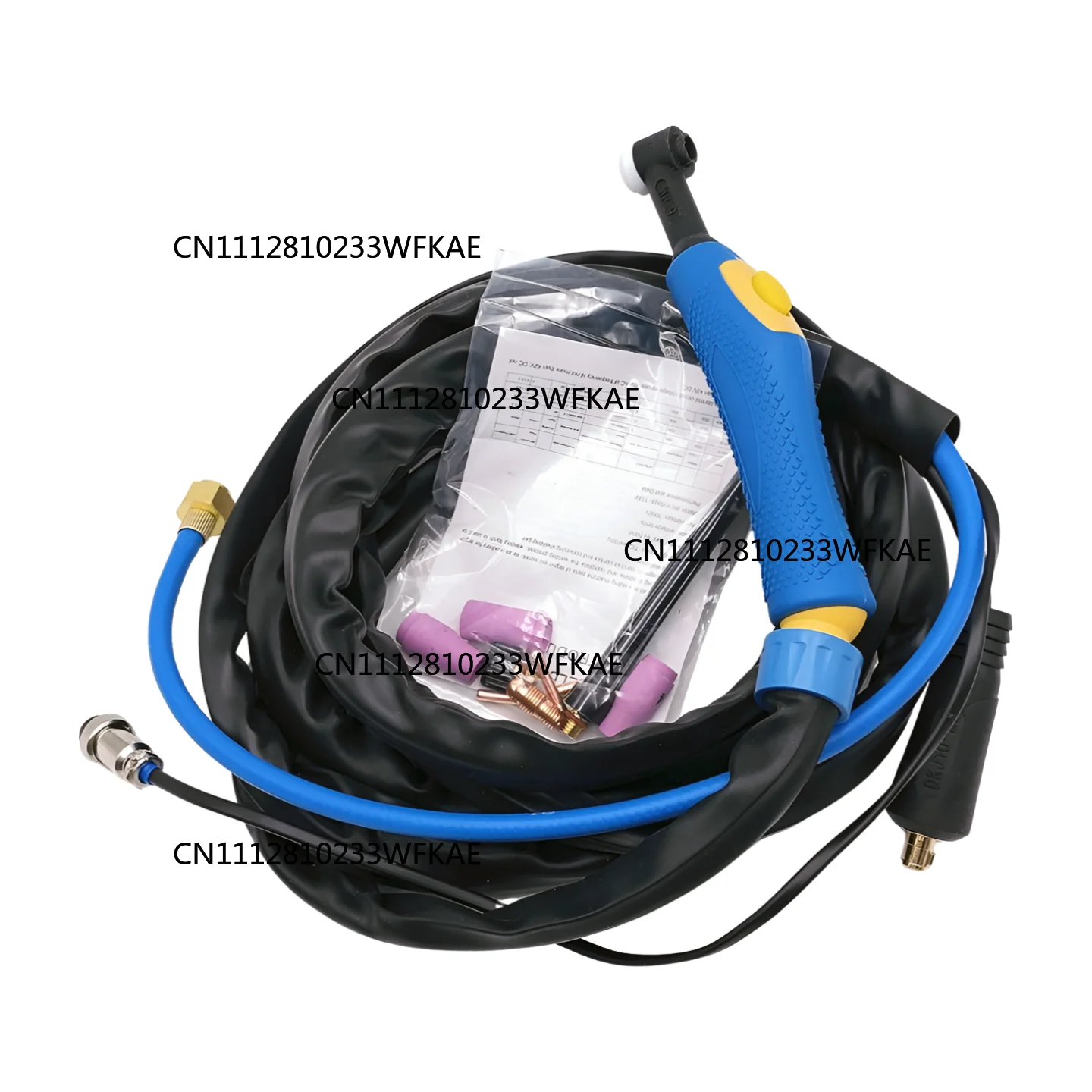 4meters Air Cooled Argon TIG9 WP9 TIG Arc Welding Torch Gas Electric Separation with DKJ10-25 Euro Stype Cable Connector Plug