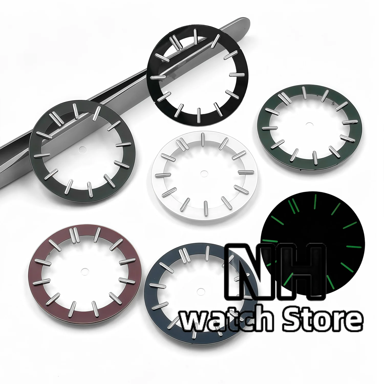 NH 29mm 31.5mm Watch Dial For NH70 NH72 NH71 NH35 36 NH37 PT5000 ETA2824 Miyota DG Movement Skeleton Hollow Dial Ring Luminous
