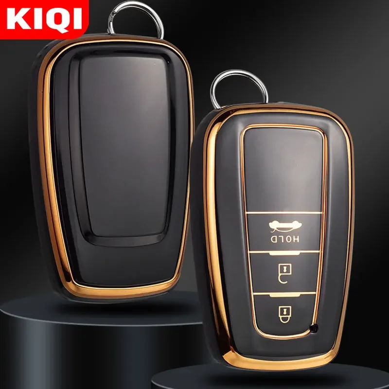 بولي TPU سيارة عن بعد 2/3/4 زر مفتاح غطاء شل لتويوتا كامري حقوق الإنسان كورولا RAV4 أفالون لاند كروزر برادو بريوس حامي #3