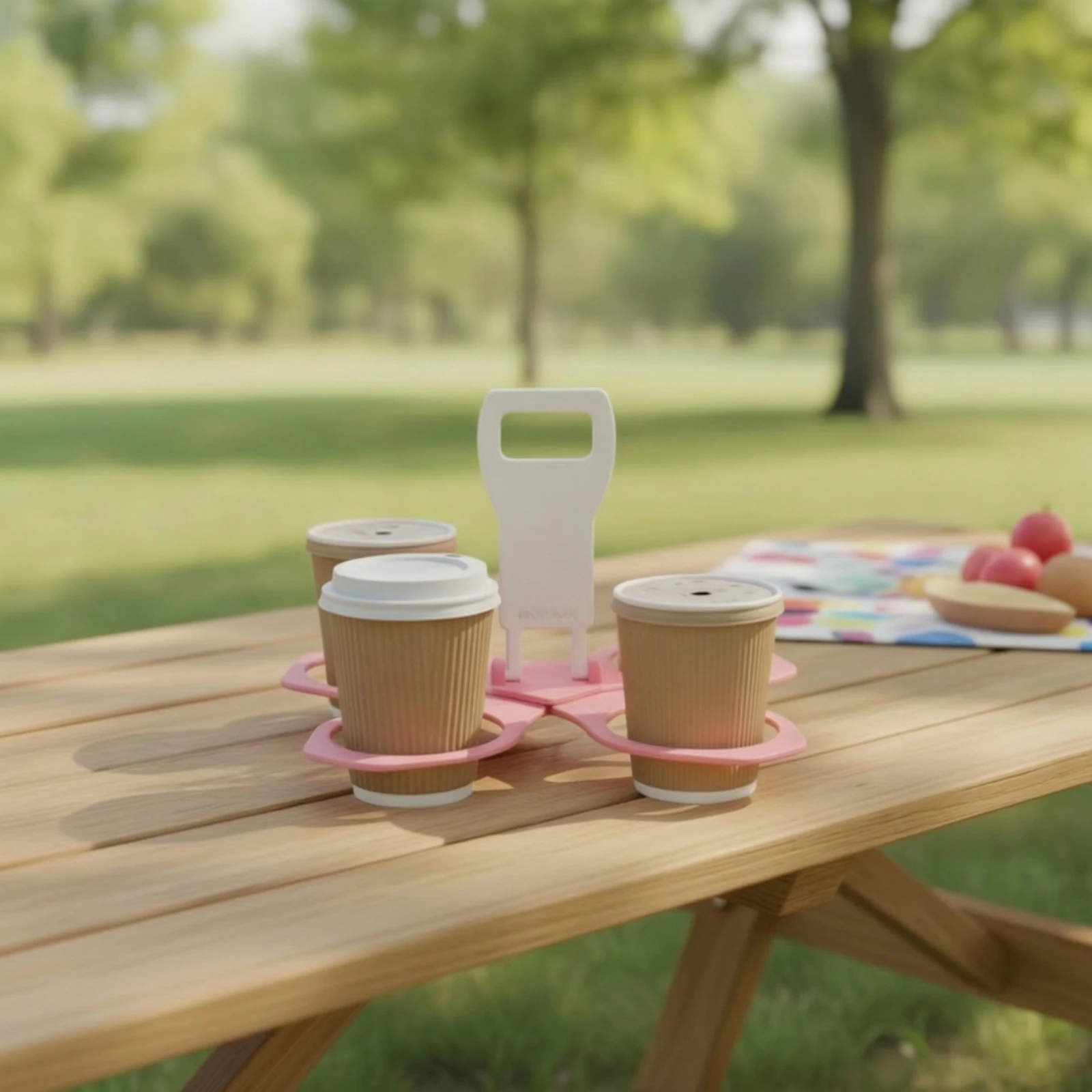 Drink Carrier with Handle Reusable Foldable Drink Carrier Cup Carrier Collapsible Cup Holder with Handle Lightweight