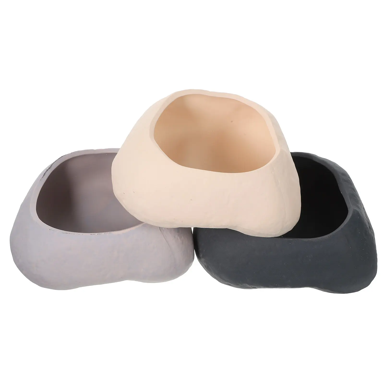 

Набор из 3 маленьких керамических горшков для суккулентов и растений: стильные терракотовые кашпо для декора дома, сада и бонсай (для использования в помещении и на улице)