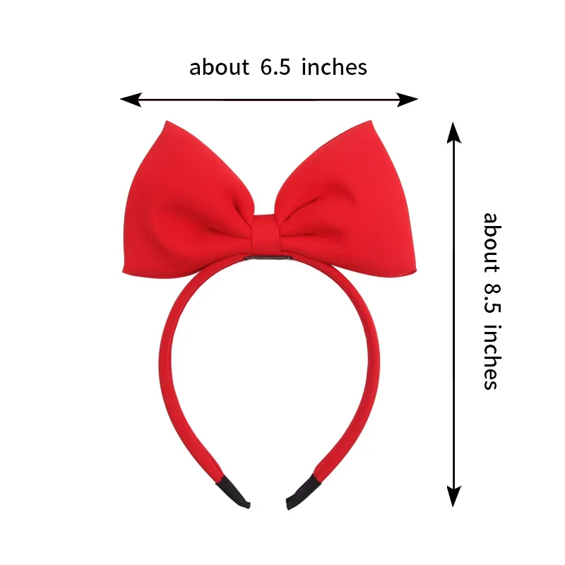 Snow White Big Bow Decorative Hair Hoop Plush 3D Decorative Hair Ornament Pink Red Children\'s Disney Headband