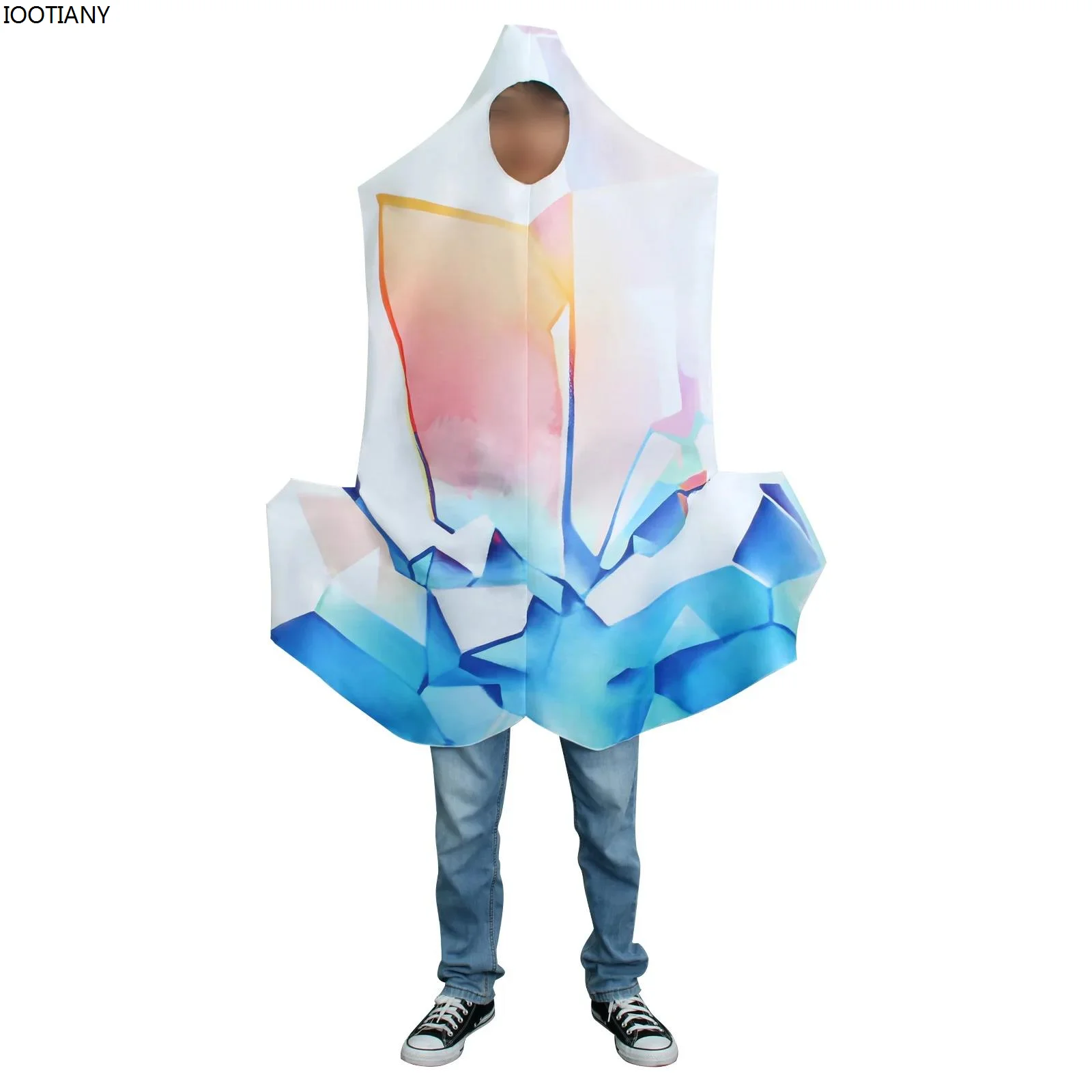 Adult Colored Crystal Cosplay Costume Unisex Spoof The Whole Living Crystal Doll Costumes Halloween Carnival Party Game Dress Up image 3