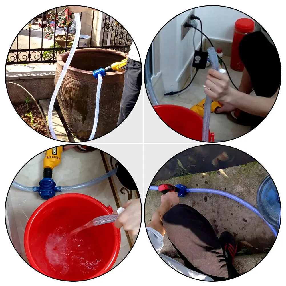 

Mini Self-Priming Water For Electric Drill Portable Transfer Pump For Freshwater Seawater Oil Dirty Water Home Use Plastic Small