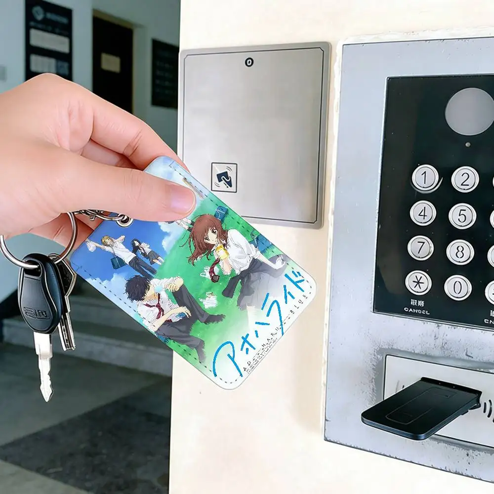 Ao Haru Ride Anime-Kartenhalter, geeignet für Bank-, Geschäfts- und Arbeitskarten, Kreditkarten, Ausweise, Taschenhalter, Schlüsselanhänger – Detail 8