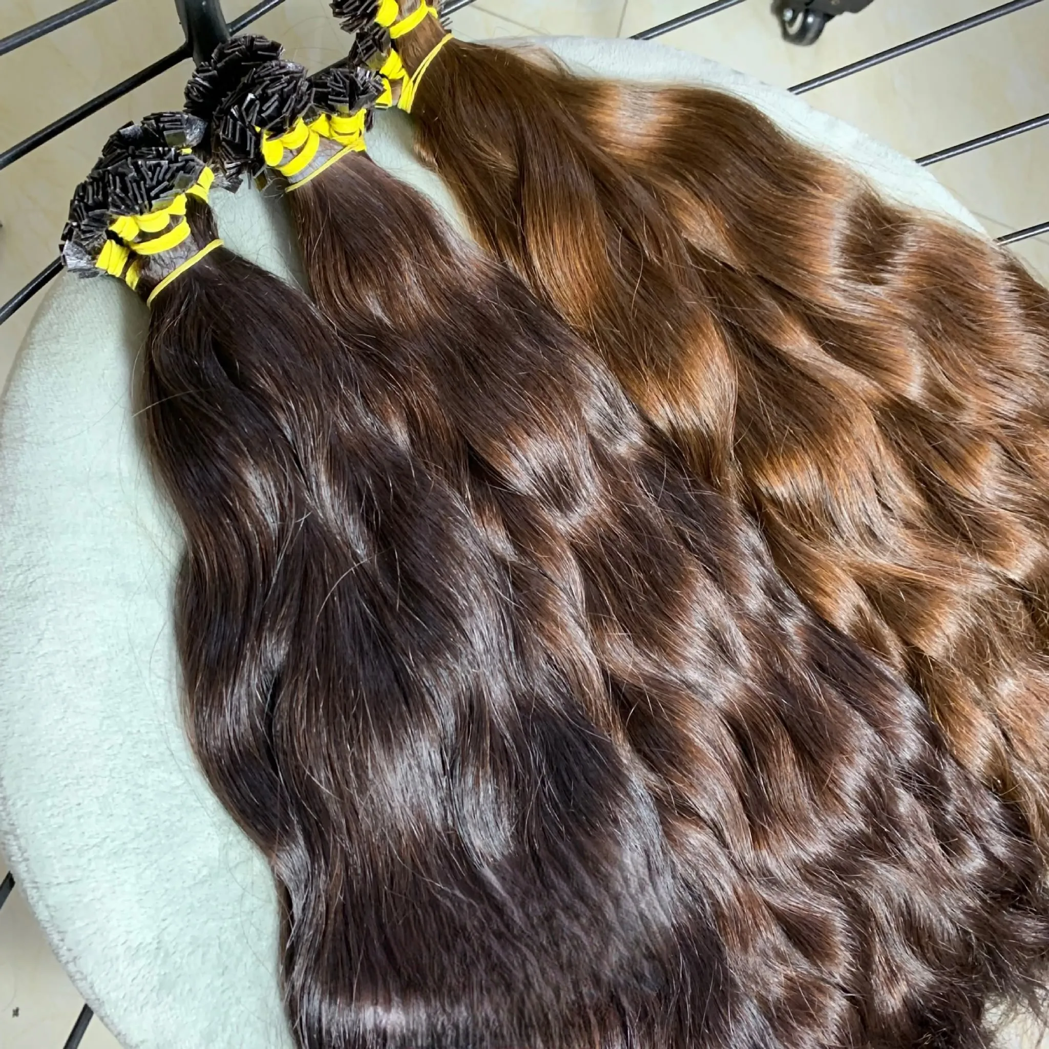 طرف مسطح 100% شعر بشري بدون لحمة شعر مستقيم الكيراتين تمديد تسليط الضوء على 613 شعر أشقر السائبة النسيج للتضفير غير المجهزة