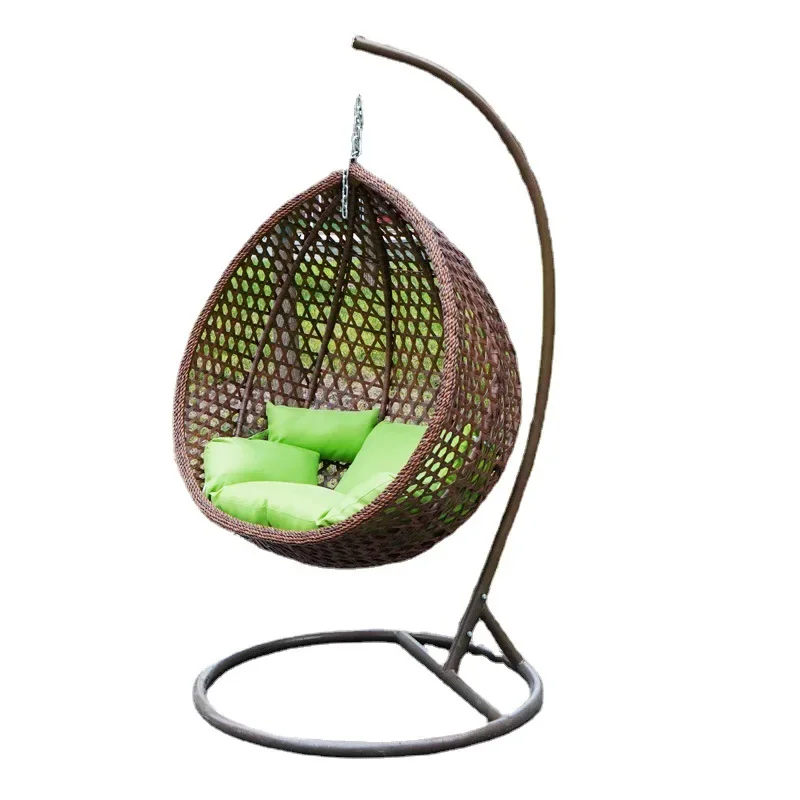 Hammock Chair with Stand Hanging Egg Large Rattan Wicker Swing Hanging Chair with Cushion and Pillow