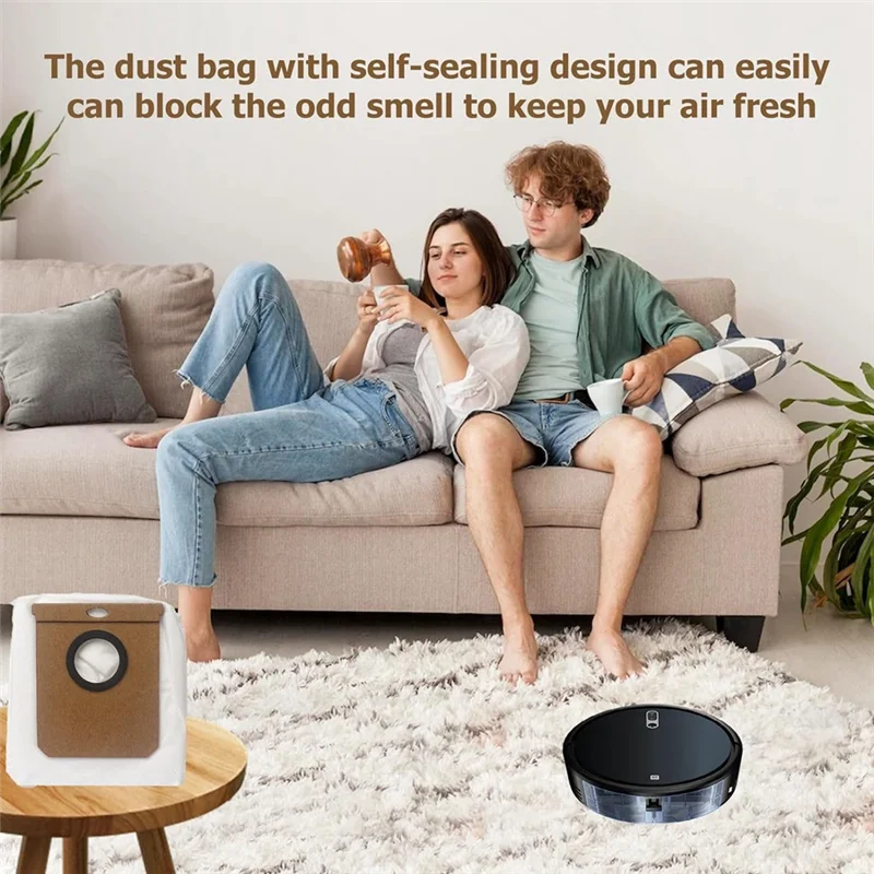 A94E-9 Pack 2.5L Large Vacuum Dust Bags Replacement For Eufy L50 SES/ L60 SES For Conga Home 10000/8090 Ultra/ 9090 AI
