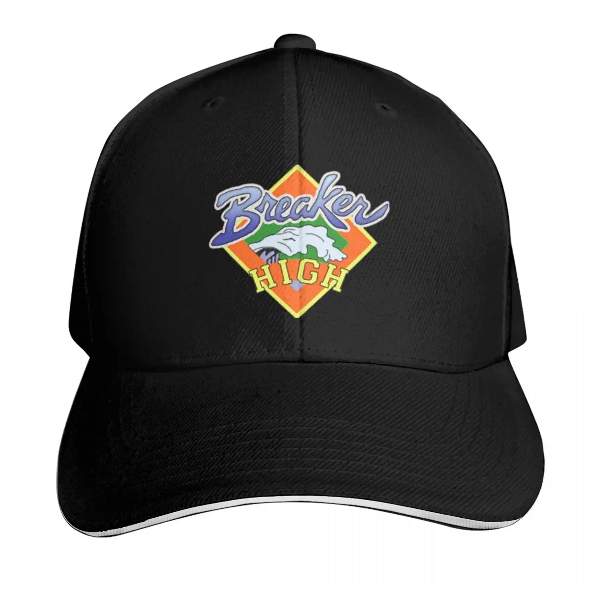 Breaker High Logo Baseball Cap Sun Protection UPF 50+ Breathable Mesh Back Adjustable Buckle Closure