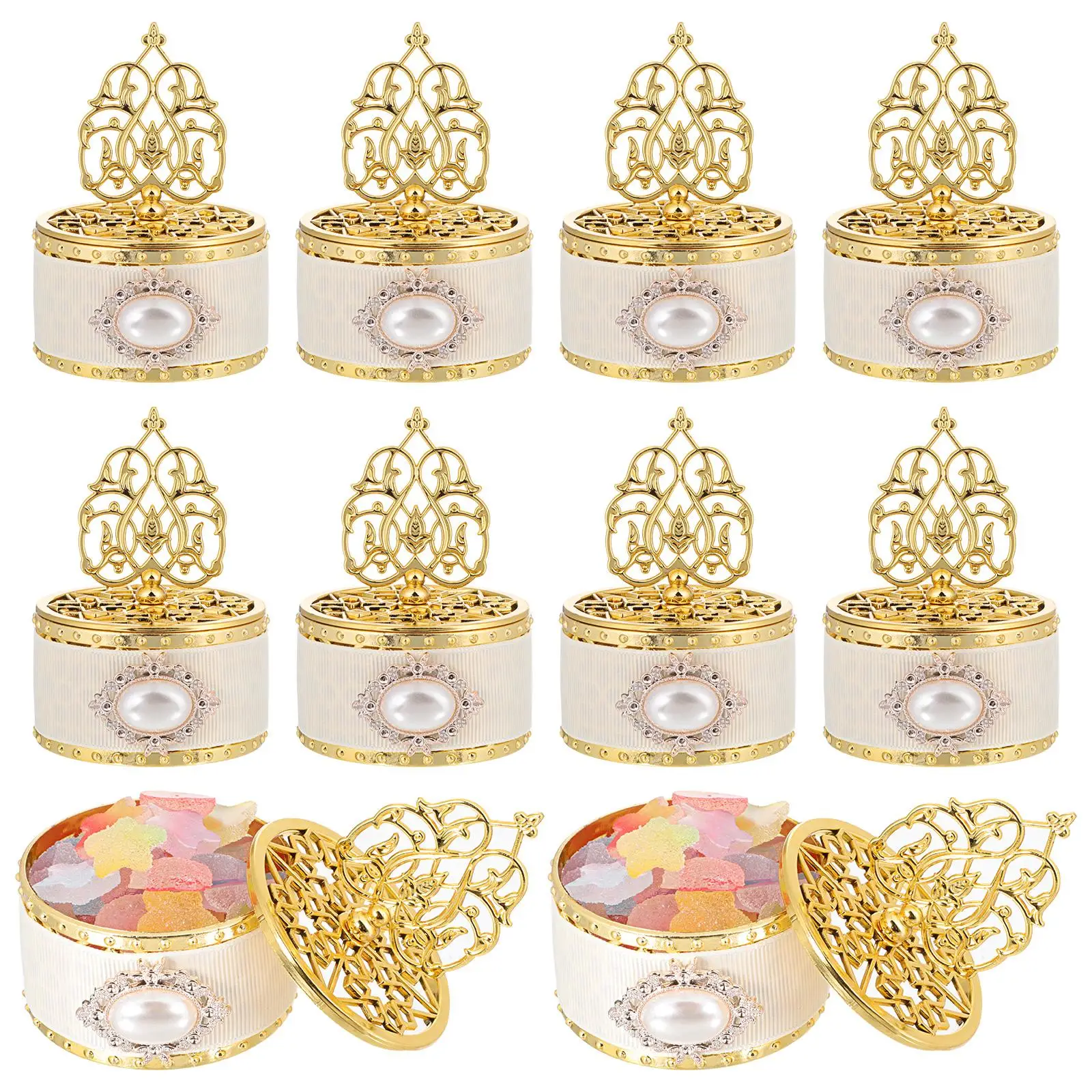 

12 Pcs Candy Boxes Small Containers Empty Mini Bead Decorative Wedding Party Favor Boxes Gift Treat Chocolate Packaging