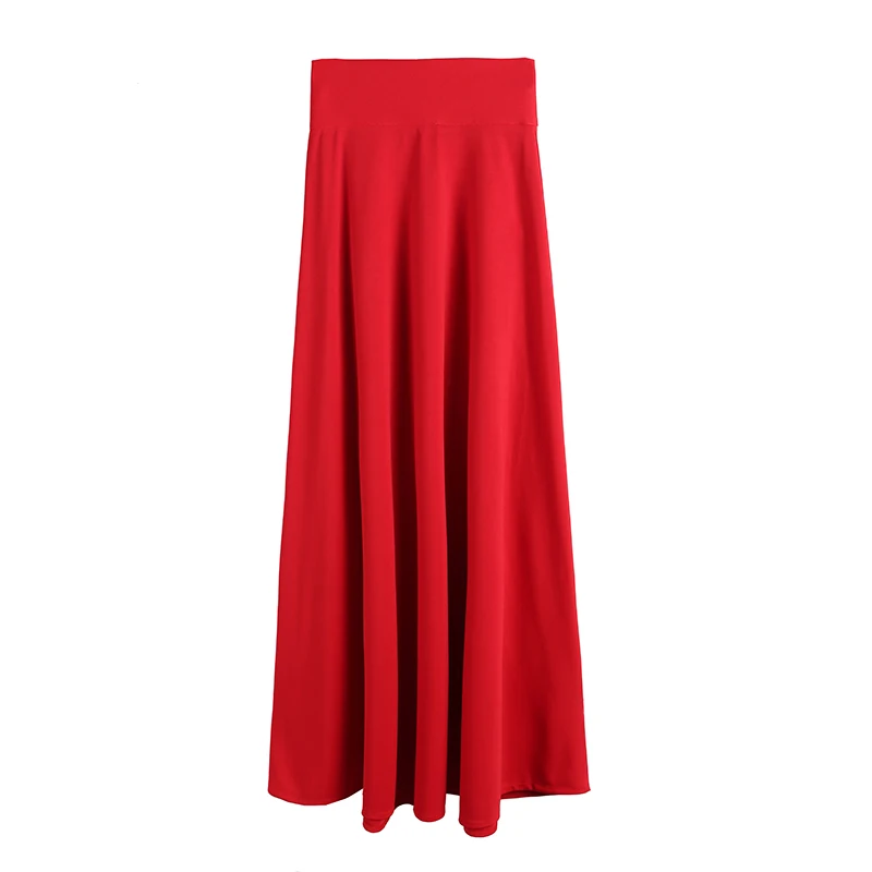 

Wild high waist large swing half-length skirt