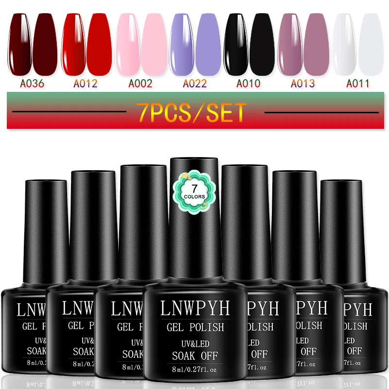 7 Color Gel Nail Po… - image