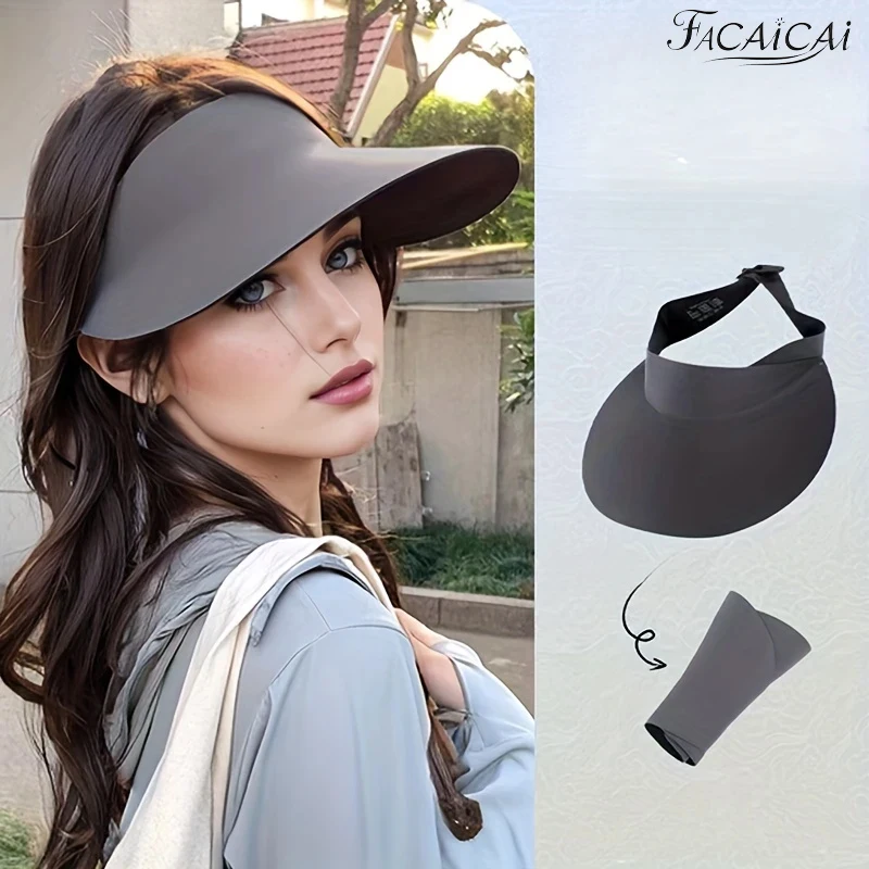 UV Protection Sun Hat - Wide Brim Open-Top and Topless Design for Outdoor Activities,Cycling,Hiking,Trekking,Fishing