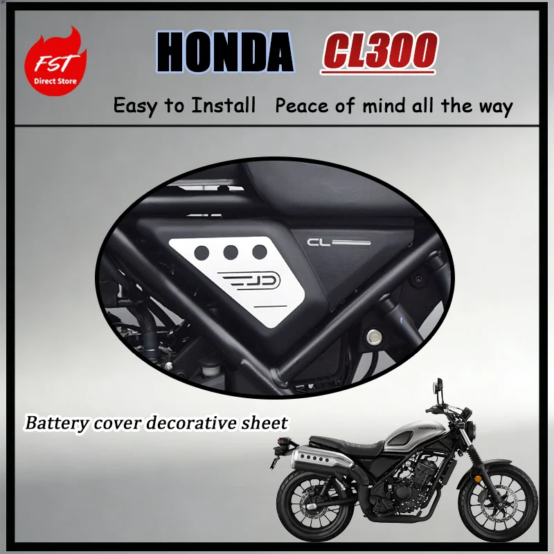 

For honda CL300 Scrambler Aluminum Battery Cover Decorative Side Panel Stickers Left & Right Frame Protectors for Motorcycle