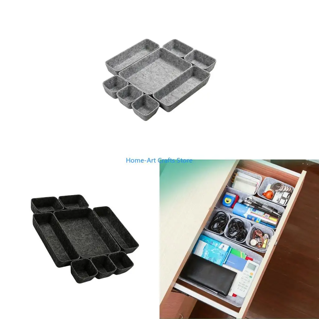 Y3NA User Friendly Polyester Felt Jewelry Storage Box With Drawer Design