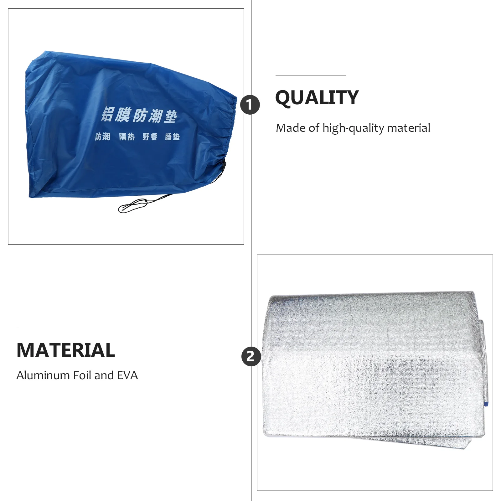 

1pc Camping Mat Lightweight Foldable Outdoor Blanket Picnic Travel EVA Aluminum Foil Anti-damp Sleep Pad for Camping Picnic