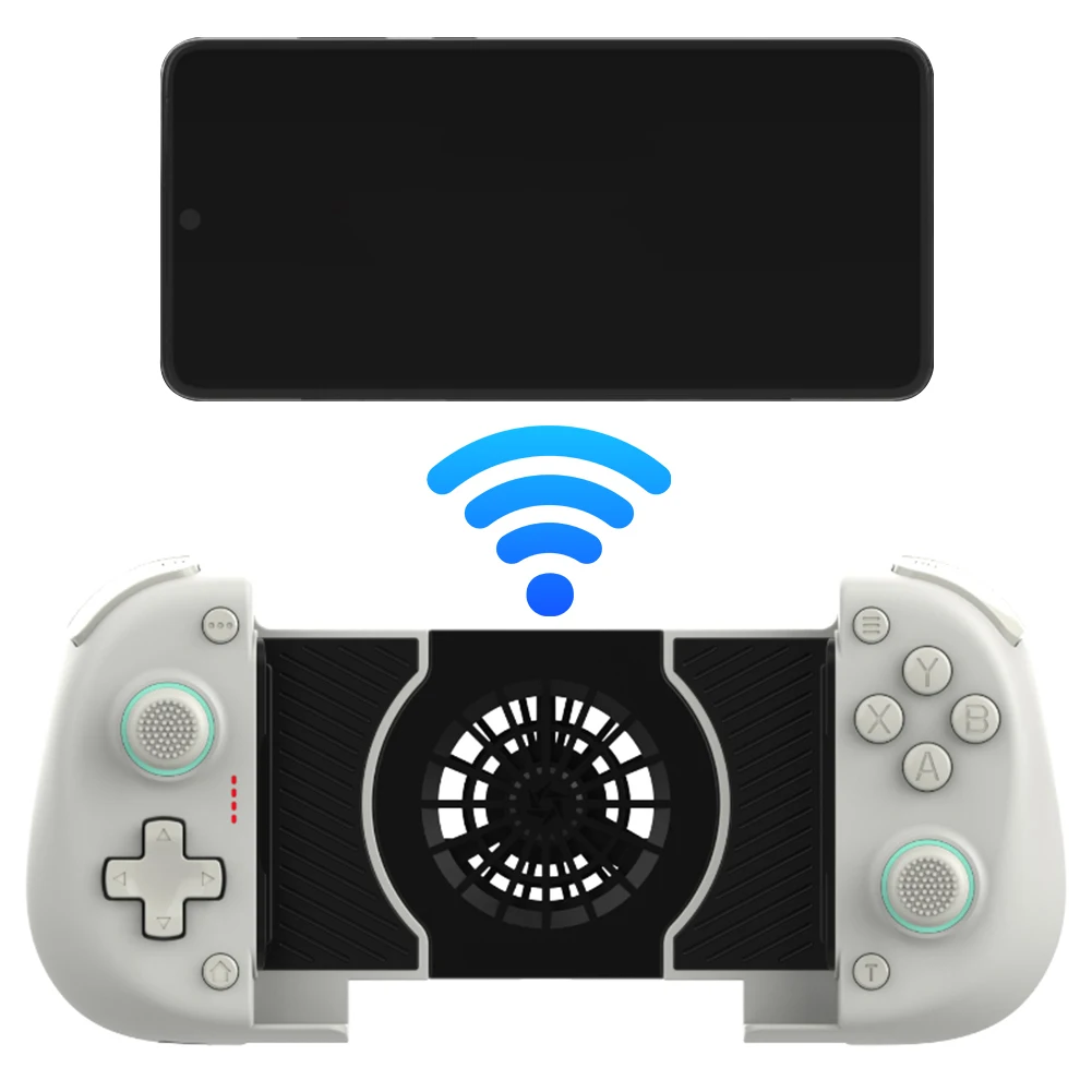 Gamepad Teleskopik Kompatibel dengan Bluetooth Nirkabel dengan Kipas Pendingin Gamepad Ponsel Turbo/Getaran untuk Switch untuk Android/PC