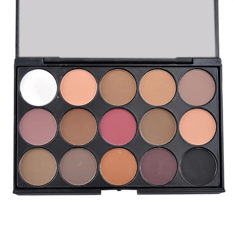 Eyeshadow Makeup Palette, Gothic Neutral Matte Shimmer 15 Colour Eyeshadow Palette, Highly Pigmented Waterproof Compact