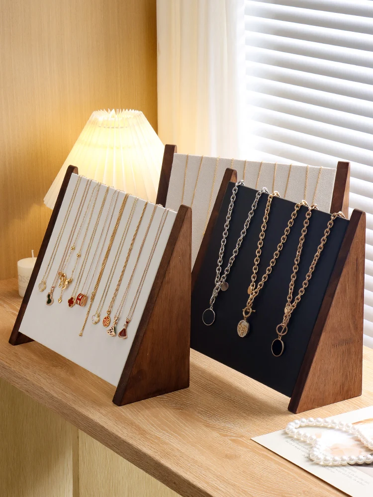 

Rustic Wood Jewelry Display Stand Earring Nelace Bracelet Ring Holder Vintage Sle Organizer for Crt Stall Jewelry