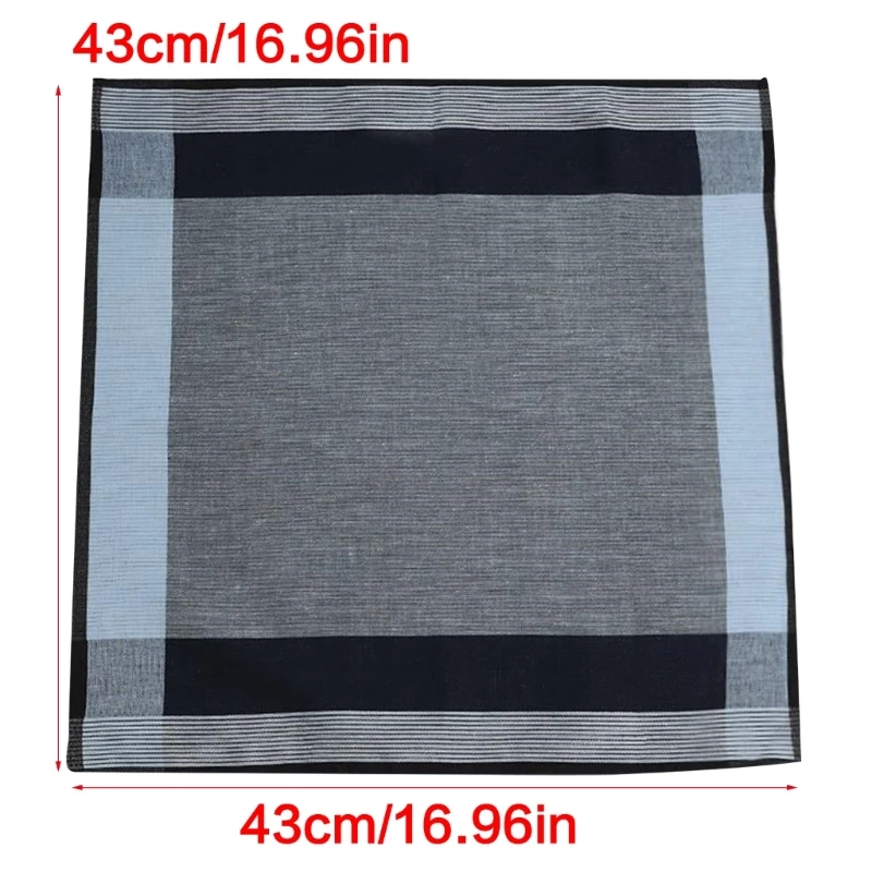 Set Of 1/3 Absorbent Men's Handkerchiefs Cotton Fabric Vintaged Designing Hankie For Fashion Enthusiasts 43x43cm A2BB