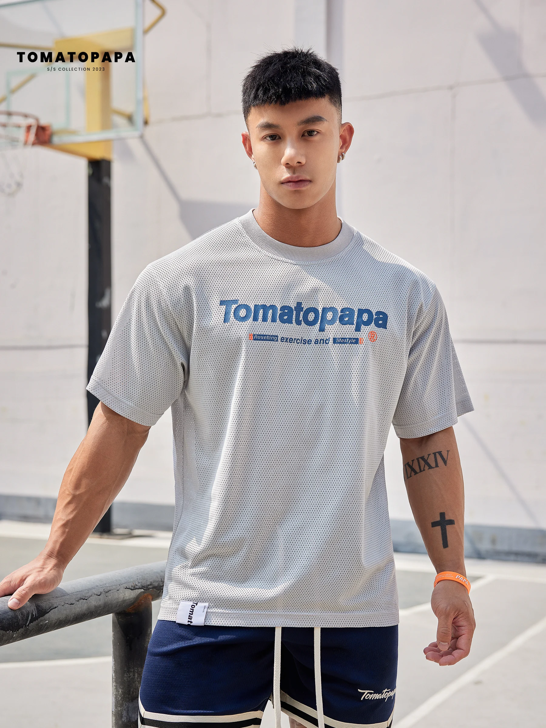 

Atopapa Men's Loose Fit ort Sve T-irt Breathable Training Top Summer Fitn Sportswear round Ne Polyester Fiber